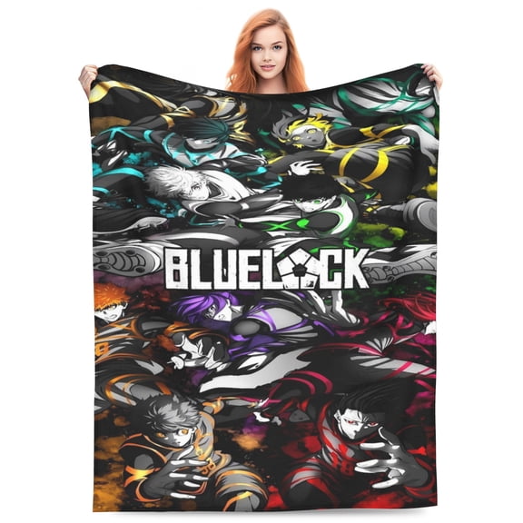 BLUE Ball LOC-,K Bed Blanket Lightweight Throw Blankets Flannel Blankets Soft Warm Blanket for Bedroom Sofa Kids Adult 80"x60"