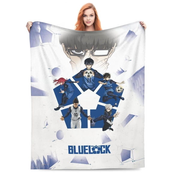 BLUE Ball LOC-,K Bed Blanket Lightweight Throw Blankets Flannel Blankets Soft Warm Blanket for Bedroom Sofa Kids Adult 80"x60"