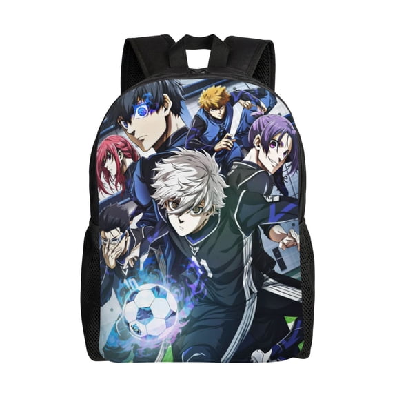 BLUE Ball LOC-,K Travel Backpack Unisex Bookbag Large for Office Lightweight Outdoor Travel Shoulder Bag 16In