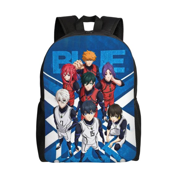 BLUE Ball LOC-,K Travel Backpack Unisex Bookbag Large for Office Lightweight Outdoor Travel Shoulder Bag 16In