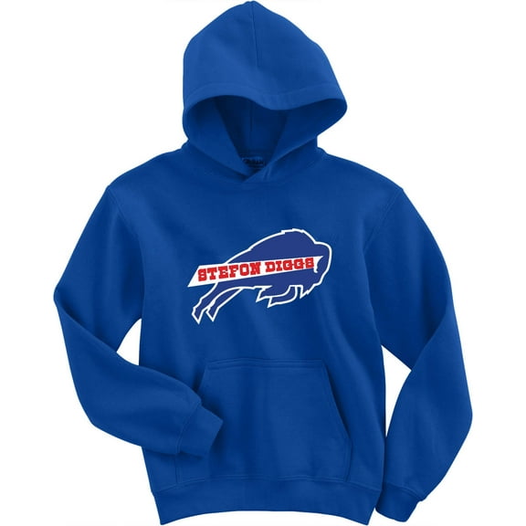 BLUE Bills Stephon Diggs Logo Hooded Sweatshirt YOUTH