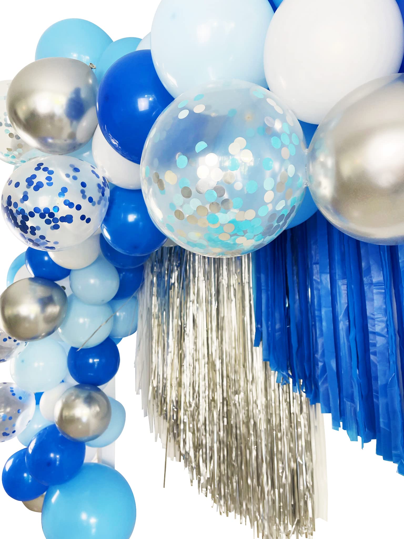 BLUE CONFETTI BALLOON Garland Kit 14 ft Blue Bal