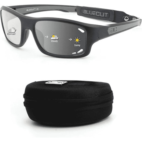 Blue Cut Photochromic Anti-Fog Sport Goggles, Gray
