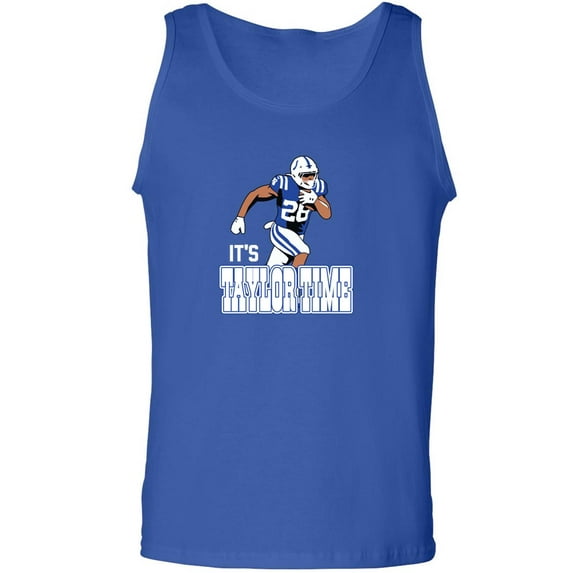 BLUE Colts Jonathan Taylor JT Its Taylor Time Tank Top ADULT