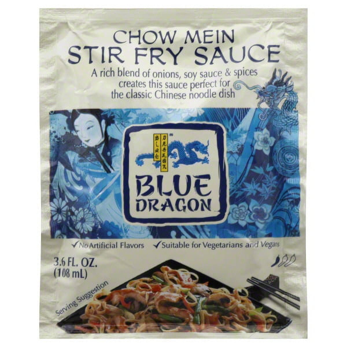 Blue Dragon Chow Mein Stir Fry Sauce, 3.6 Oz (Pack of 12)
