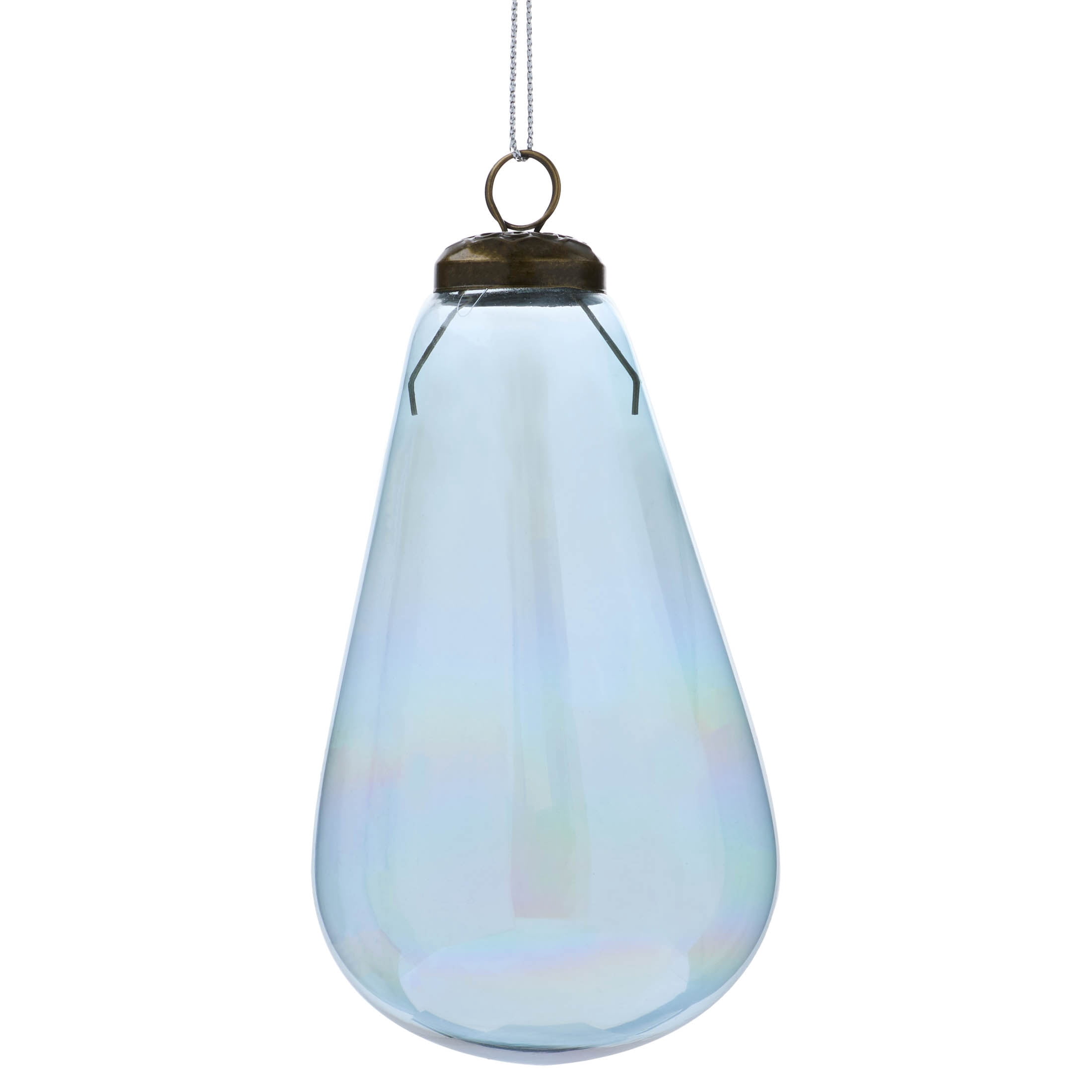 Blue Teardrop Christmas Ornament, 5.3", by Holiday Time