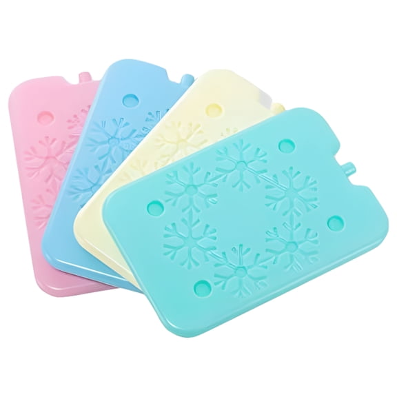 BLUE ELE Macaron-Colored Ice Pack for Lunch Box and Cooler, BPA Free, Reusable and Long Lasting, Slim and Lightweight Design for Kids, Set of 4, Fun & Colorful, BE01 Macaron-Colored