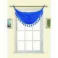 thumbnail image 1 of BLUE ELEGANCE FASHION M12 VALANCE WATERFALL FAUX SILK WITH TASSELS GROMMETS SEMI SHEER VALANCE KITCHEN ,NURSERY,BATHROOM, EVENTS, WEDDING,PARTY'S SIZE 55" WIDE X 18" LONG, 1 of 1