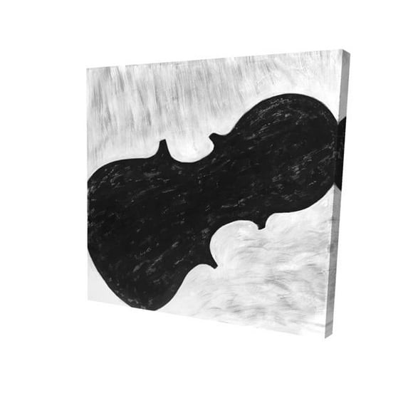 Begin Home Decor 2080-1616-MU24-1 16 x 16 in. Violin Silhouette-Print on Canvas