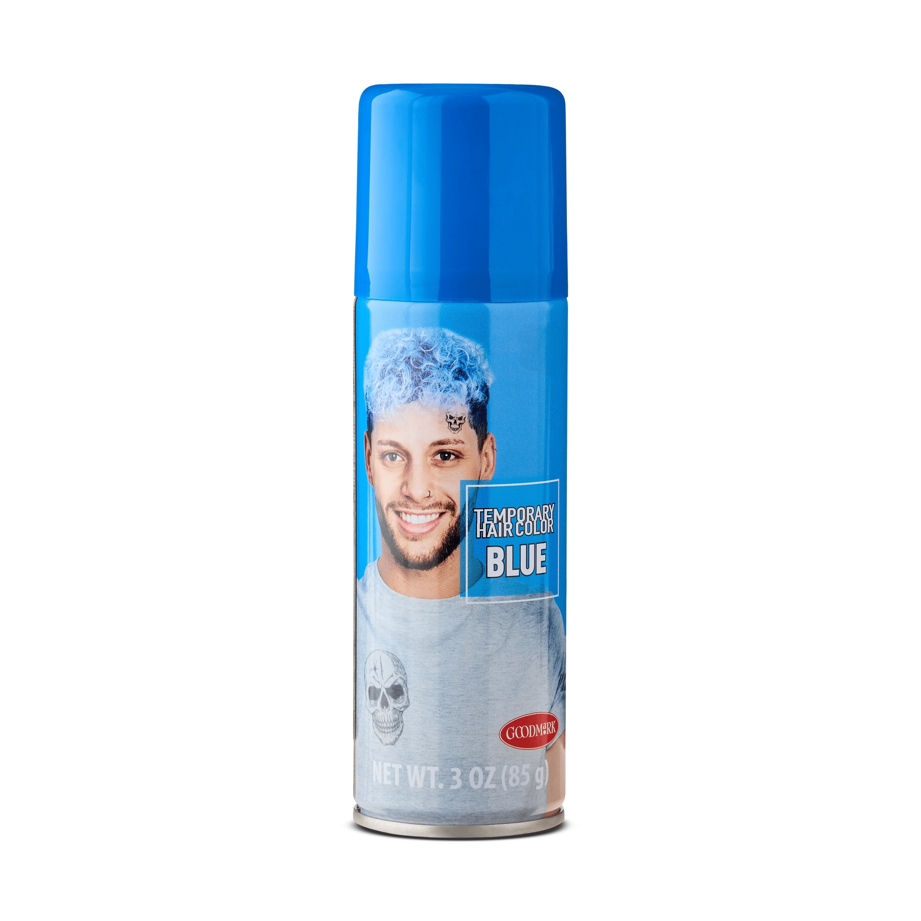 Blue Hair Spray, Halloween Accessory, Temporary Color, 3oz, by Goodmark USA