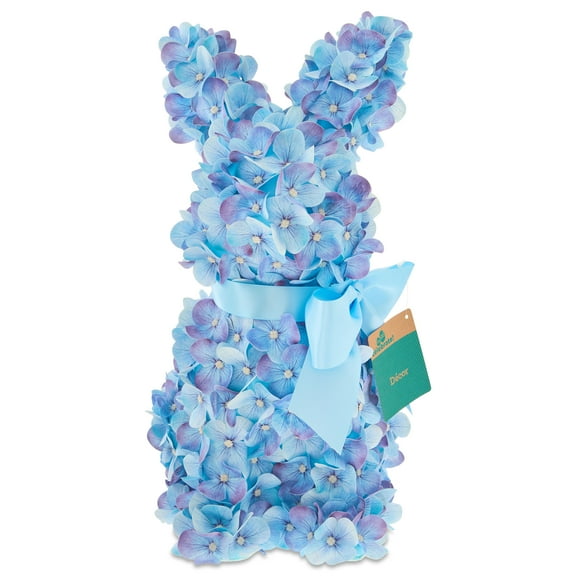 Hydrangea Bunny Tabletop Decoration, Blue, 16", Easter by Way To Celebrate
