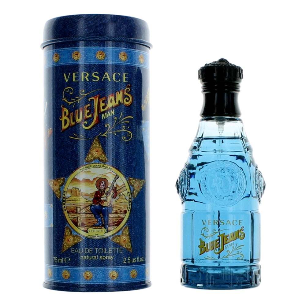 Walmart Black Friday Deals 2025 - Versace Blue Jeans Eau De Toilette Spray for Men, 2.5 oz - Cologne Pour Homme