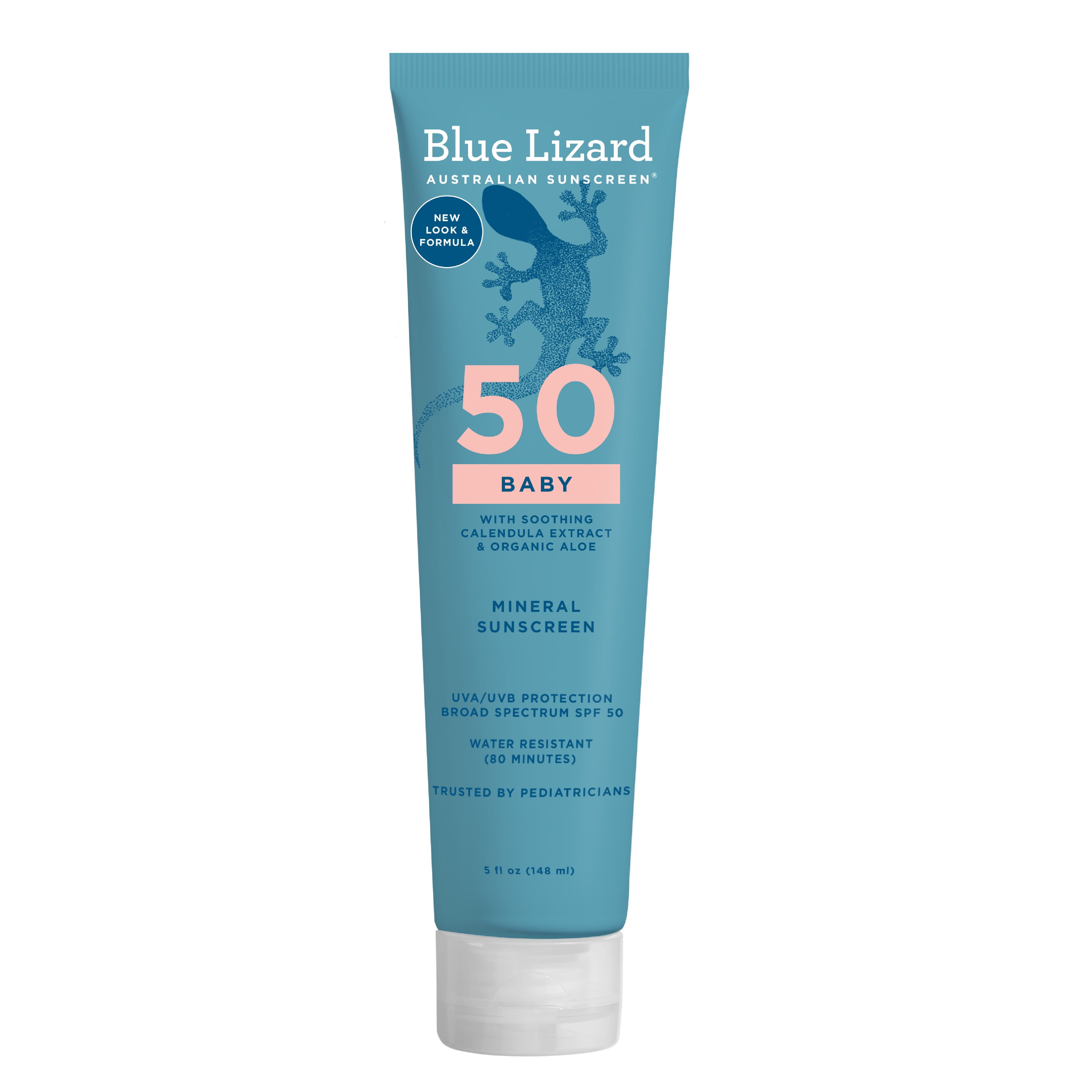 BLUE LIZARD Baby Mineral Sunscreen  No Chemical Actives  SPF 50 -- UVA/UVB Protection, 5 Ounce Tube