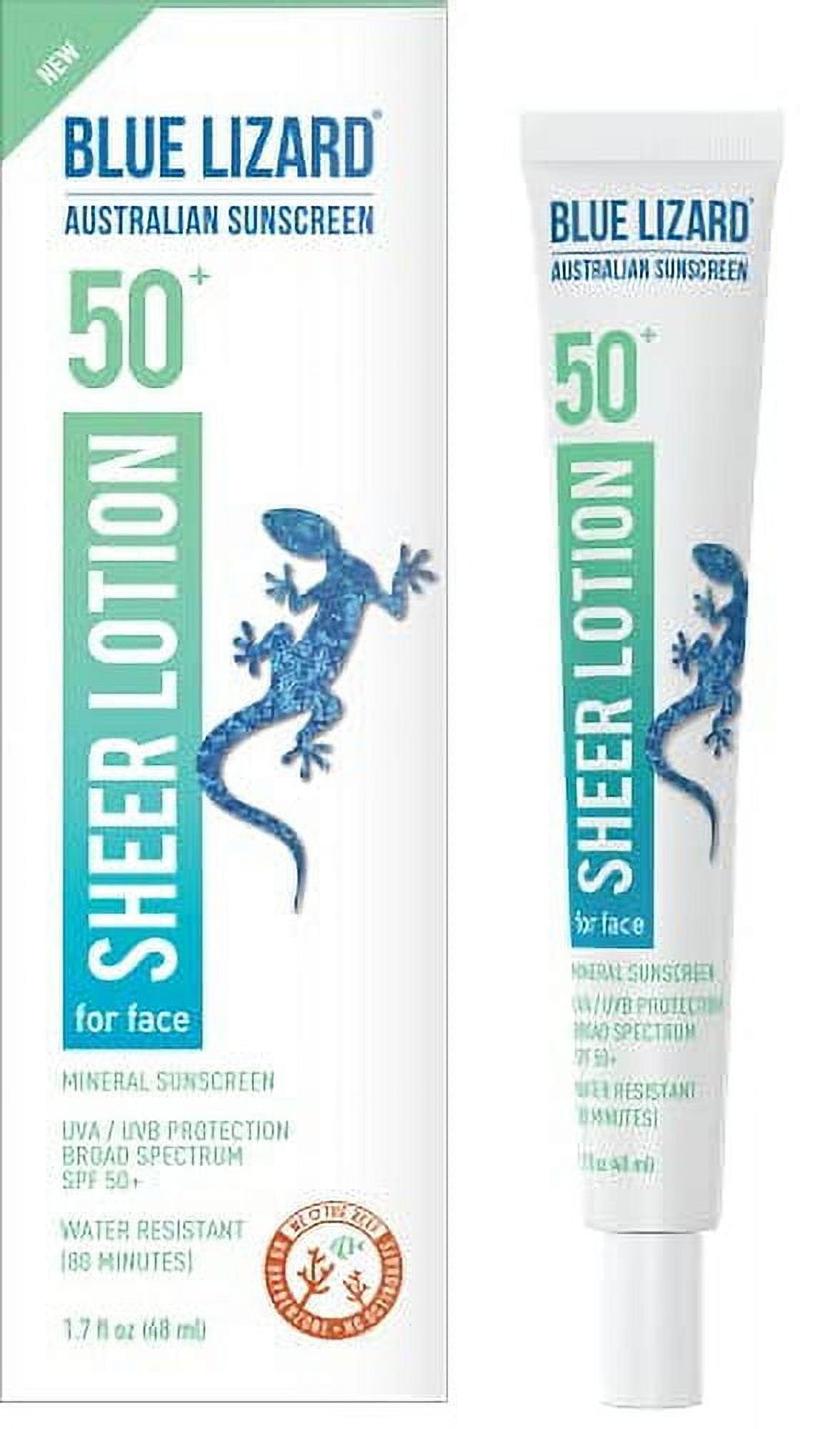 BLUE LIZARD Sheer Lotion for Face SPF 50+ 1.7oz