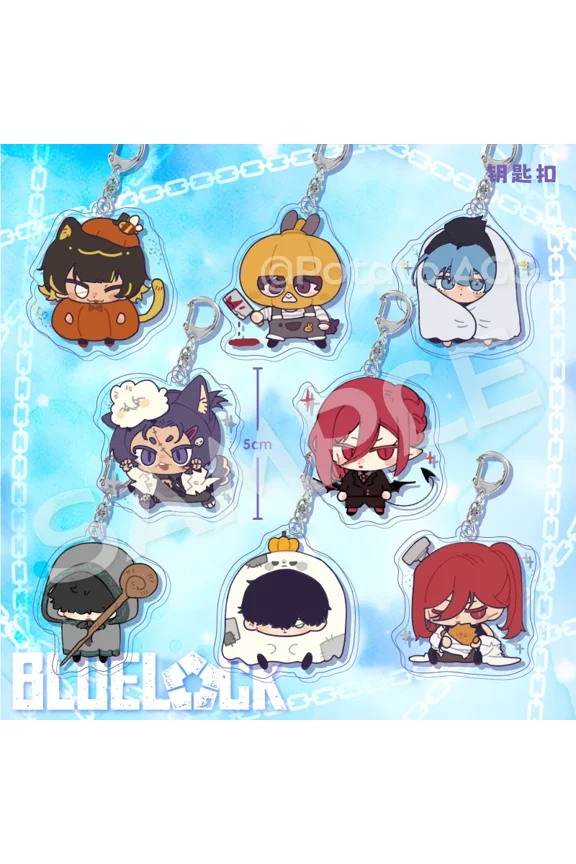BLUE LOCK Keyring Cosplay Pendants Hallowmas Anime Acrylic Keychain Widget