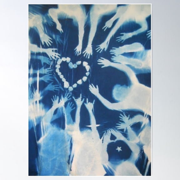 BLUE LOVE Poster, 24x36 UNFRAMED
