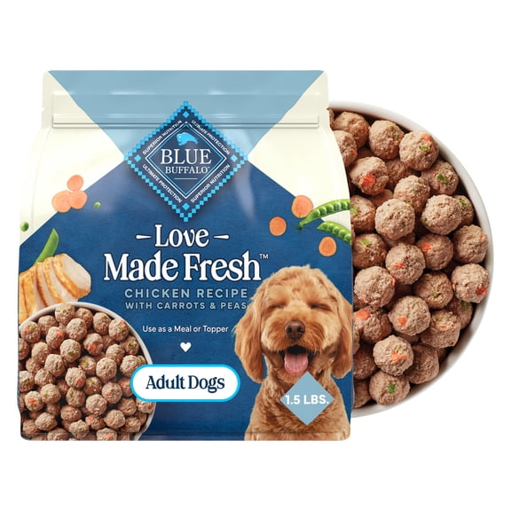 Blue Buffalo Love Made Fresh Adult Refrigerated Dog Food, Chicken Meatball 1.5lb Pouch