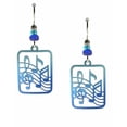 thumbnail image 1 of BLUE MUSIC NOTES Hypo-Allergenic Earrings, Sterling Silver Plated, by Sienna Sky, 1 of 1