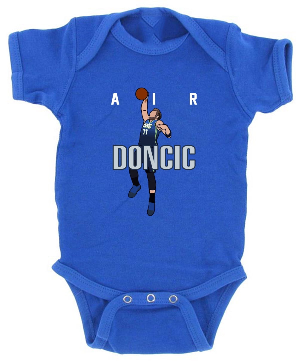 BLUE Mavericks Mavs Air Luka Doncic Infant Jersey Replica Onesie