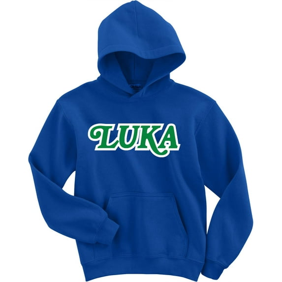 BLUE Mavericks Mavs Luka Doncic Old School Logo Hooded Sweatshirt ADULT