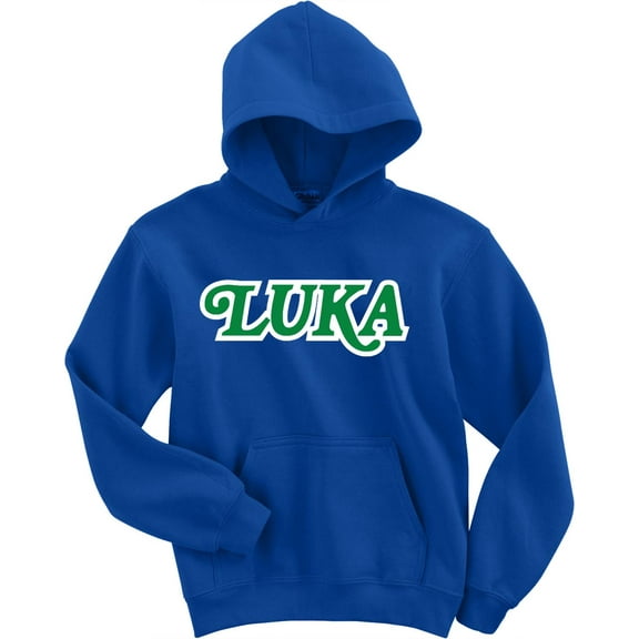 BLUE Mavericks Mavs Luka Doncic Old School Logo Hooded Sweatshirt YOUTH