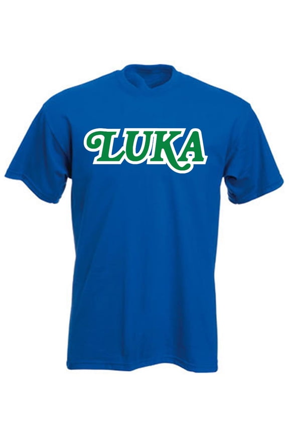 BLUE Mavericks Mavs Luka Doncic Old School Logo T-shirt ADULT