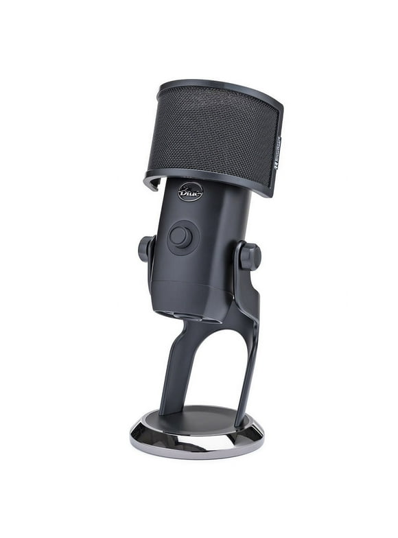 BLUE Microphones Yeti X USB Microphone (Dark Gray) with Knox Gear Pop Filter