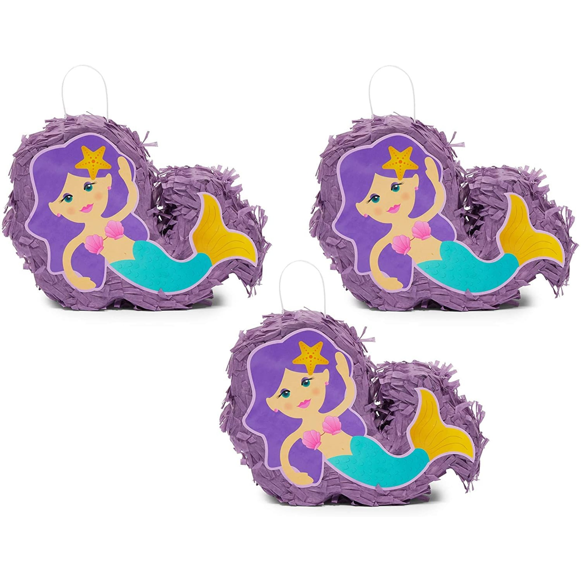 Mini Pinata Image BLUE PANDA Mini Mermaid Piñata - Vibrant Tissue Paper Design for ...