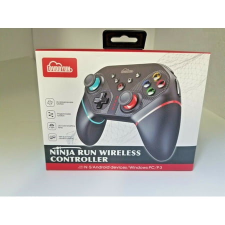 BLUE + RED NINJA RUN WIRELESS CONTROLLER FOR NINTENDO SWITCH WINDOWS PC