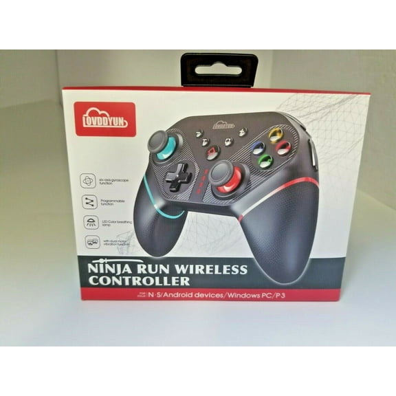 BLUE + RED NINJA RUN WIRELESS CONTROLLER FOR NINTENDO SWITCH WINDOWS PC