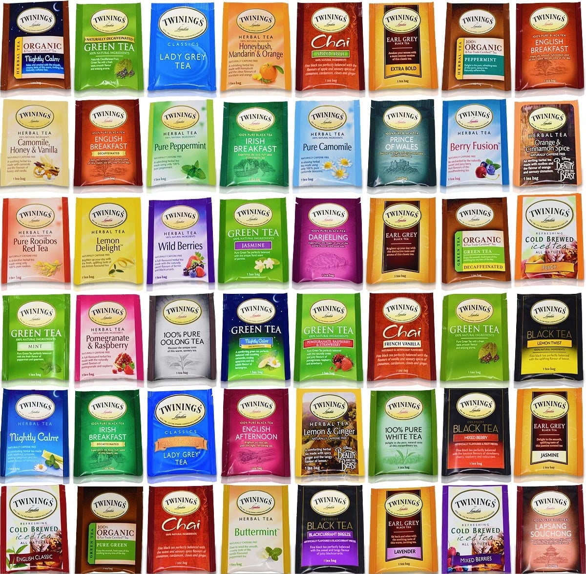 Twinings Tea Bags Sampler Assortment Variety Pack Gift Box - 48 Count ...