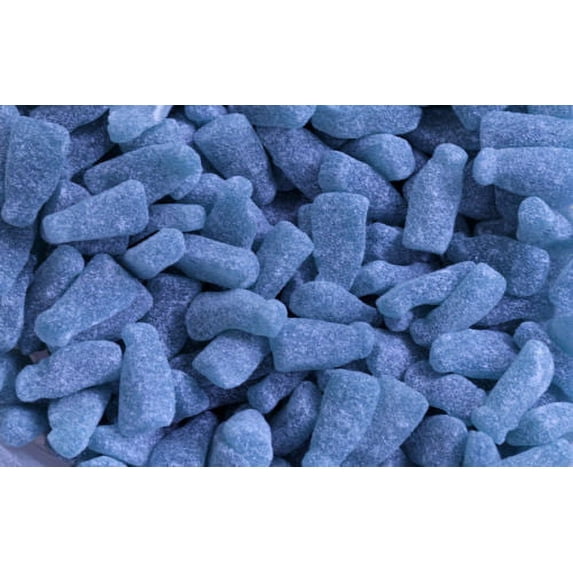 BLUE SOUR GUMMY COLA BOTTLES, 2LBS
