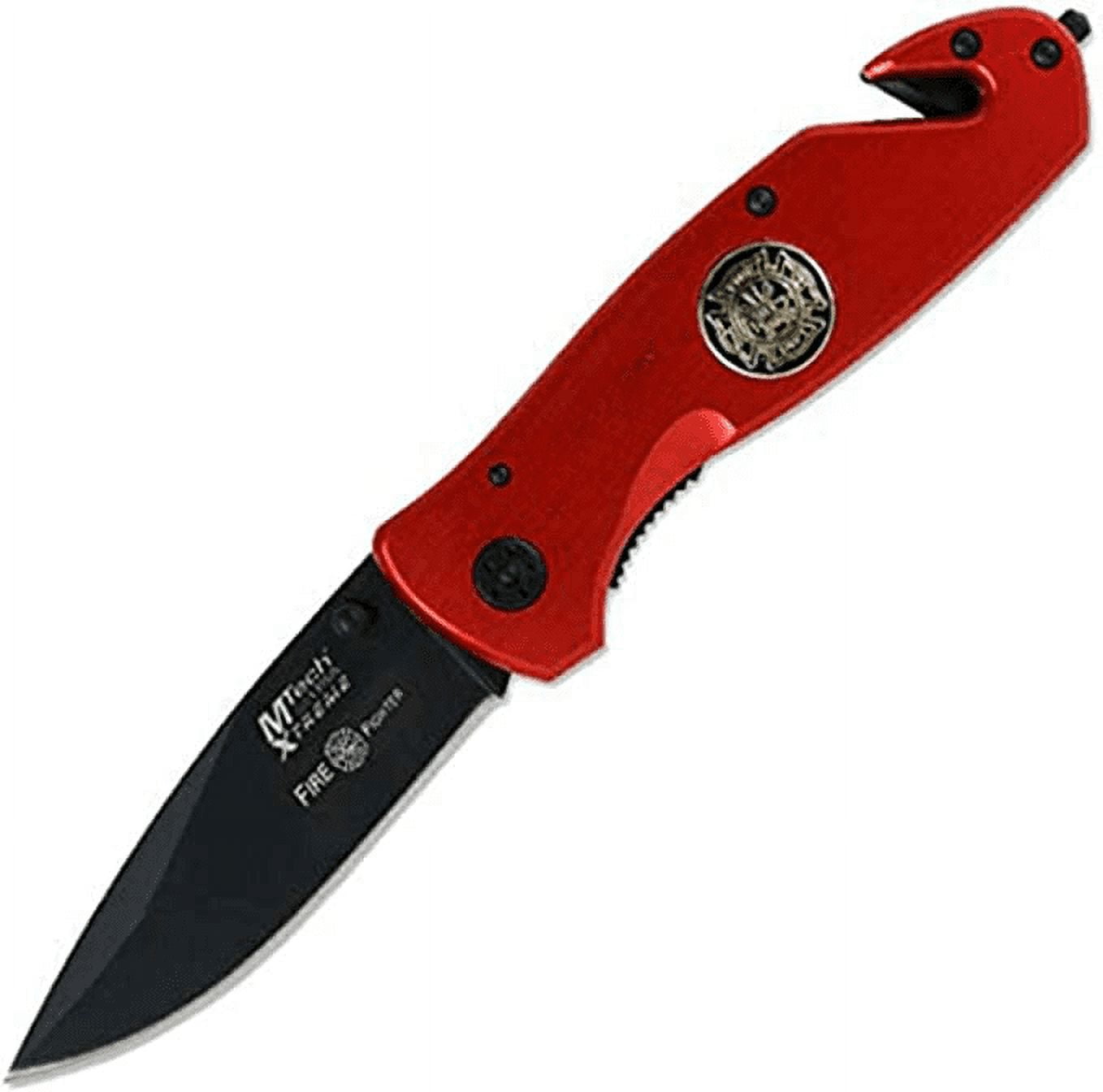 BLUE STEEL Pocket Knife, High Carbon S.S. Folding Knife with 3.25in Tanto Point Blade and SS Handle for Outdoor, Color- 300202-EMs