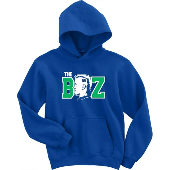 BLUE Seahawks Brian Bosworth The Boz Hooded Sweatshirt ADULT