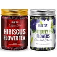 BLUE TEA Combo Pack Butterfly Pea Flower Tea( 1.76oz) & Hibiscus