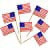 BLUE TOP 100 Pcs USA American Flag Toothpick Flags,Small Toothpick Mini Stick Cupcake Toppers World Cup Picks Party Decoration Celebration Cocktail picks for Party Bar Sport events.