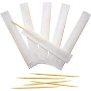 BLUE TOP Wood Bamboo Individually Paper Wrapped Toothpicks 2.5 Inch Pack 1000,Tooth pick Food Pick for Appetizers,Cocktails,Fruits,Olive,BBQ picks.