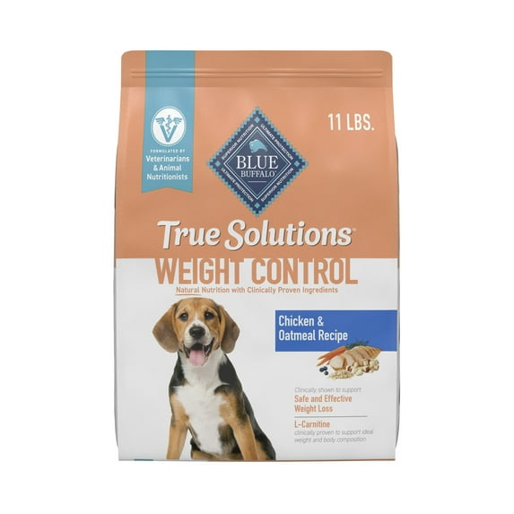 Blue Buffalo True Solutions Weight Control Natural Dry Dog Food, Chicken, 11-lb. Bag