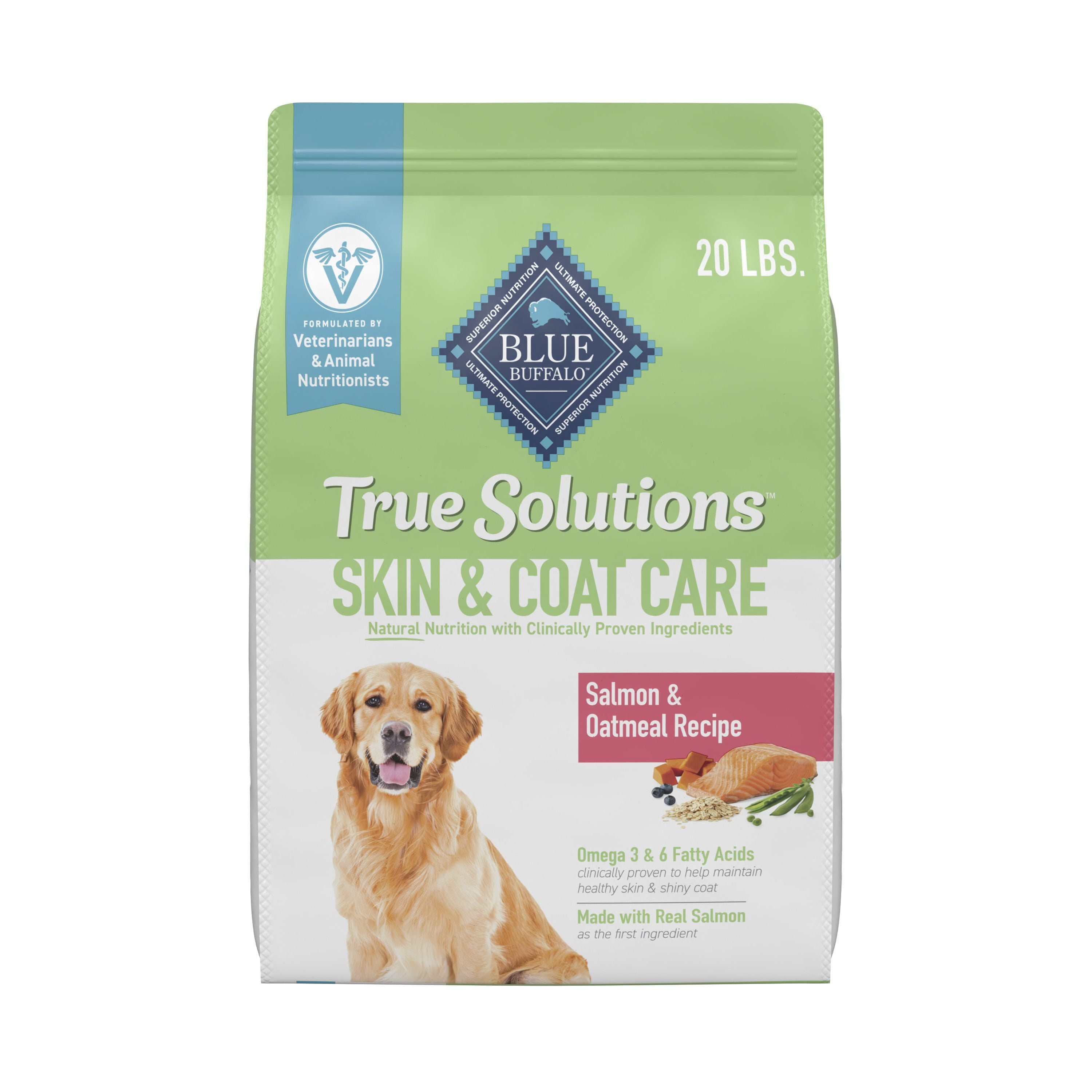 Blue Buffalo True Solutions Skin & Coat Care Natural Dry Dog Food, Salmon, 20-lb. Bag