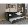 thumbnail image 1 of BLUE UPHOLSTERED TWIN SIZE DAYBED WITH TRUNDLE, VELVET FABRIC, NO BOX SPRING REQUIRED, COMFORTABLE AND SIMPLE DESIGN MODELS, 1 of 10