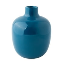 Mainstays 8" Glossy Blue Vase