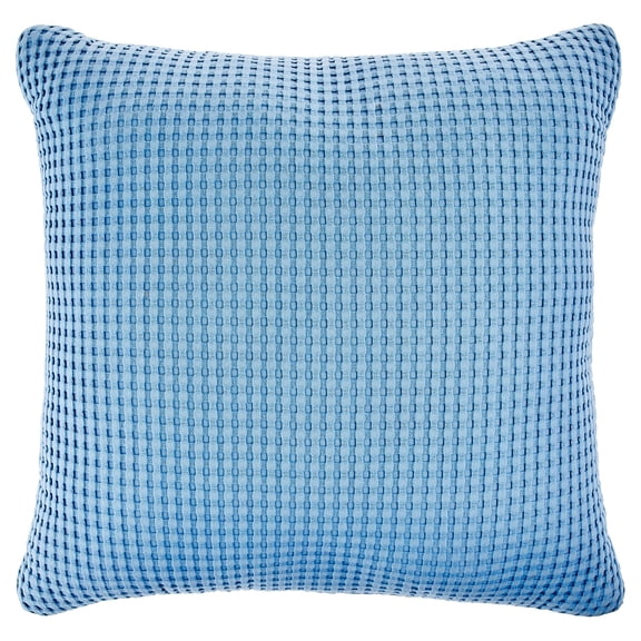 Mainstays 22" x 22" Blue Waffle Knit Decorative Pillow