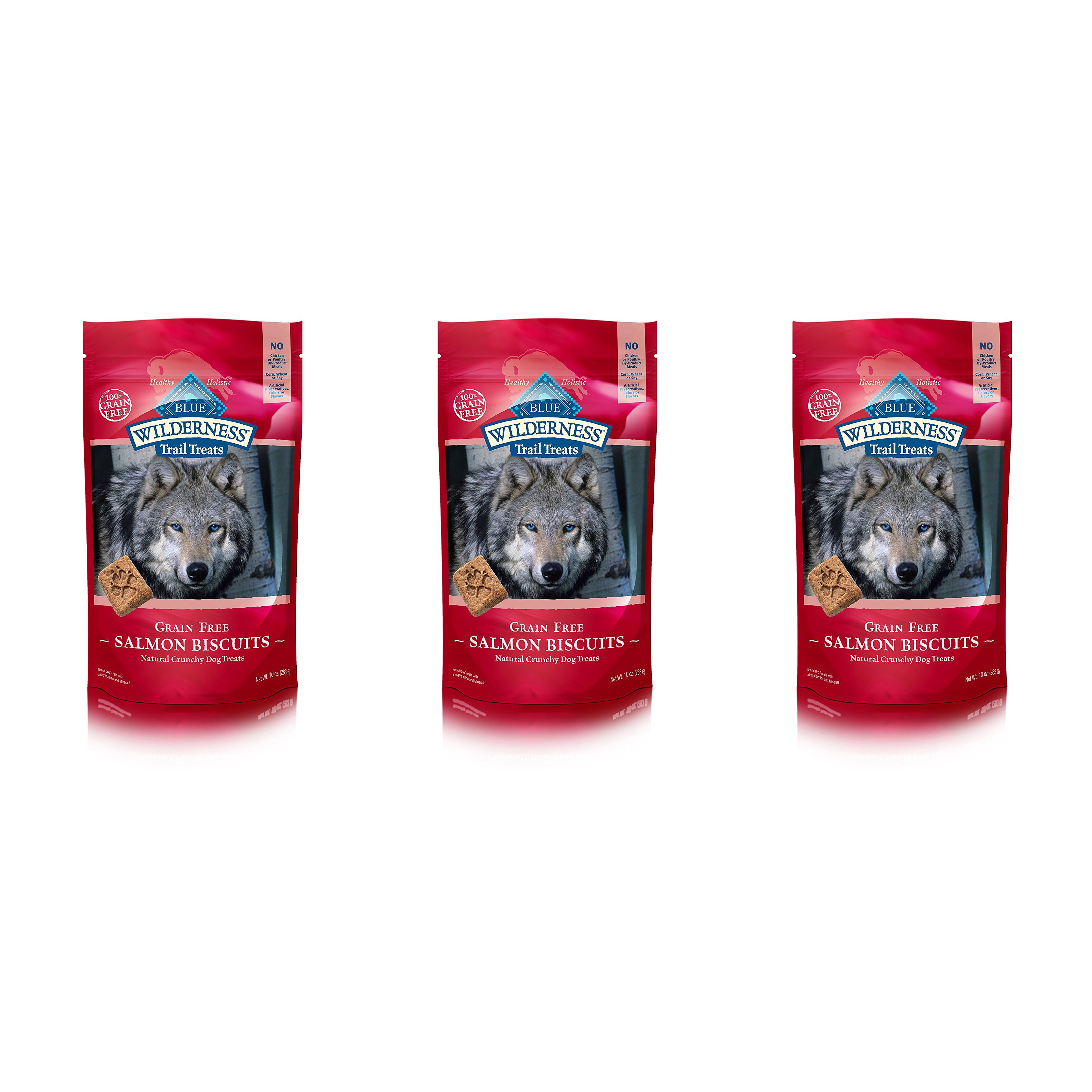 BLUE Wilderness Trail Treats Salmon Biscuit for Dogs 3 Pack