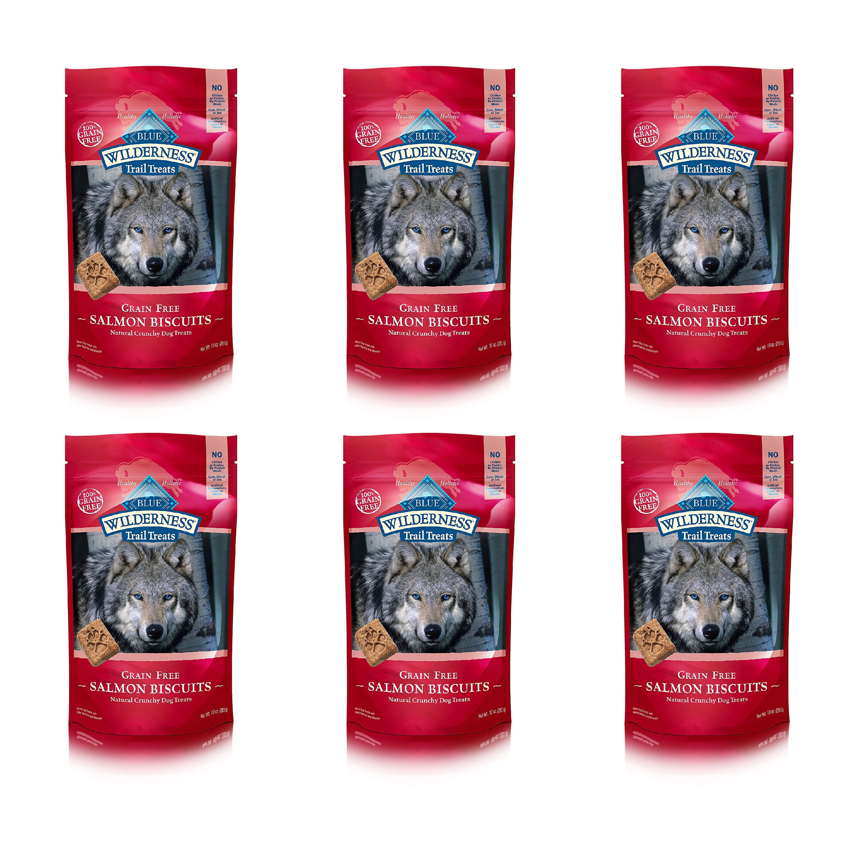 BLUE Wilderness Trail Treats Salmon Biscuit for Dogs 6 Pack