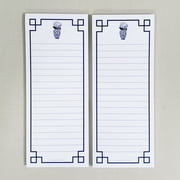 BLUE and WHITE VASE w/ Flowers and Fretwork Notepads - Set of 2