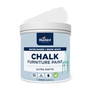 BLUEBIRD Chalk Furniture Paint - 500 ml / 16.9 fl oz for Furniture, Home D cor, Cabinets, and More Snow White