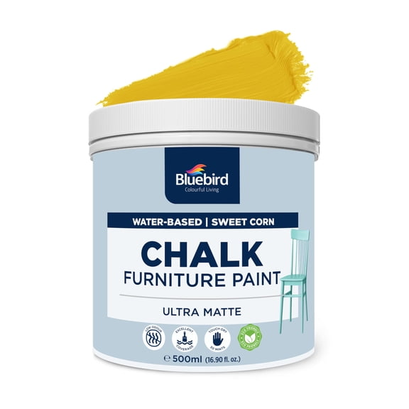 BLUEBIRD Chalk Furniture Paint - 16.9 fl oz for Furniture, Home Dcor, Cabinets, and More (Sweet Corn)