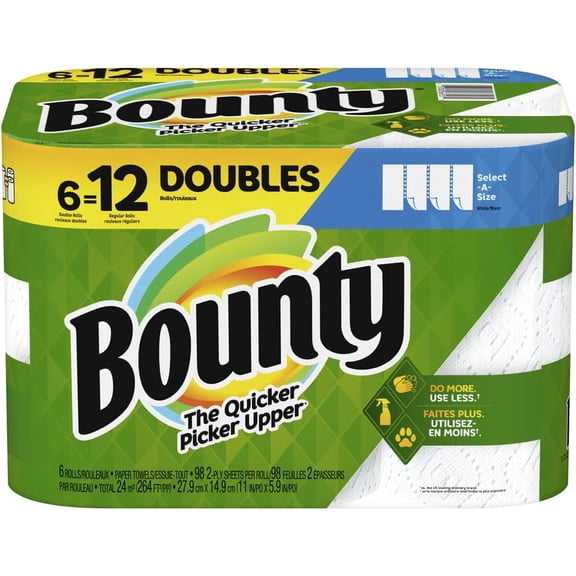 BLUEHOME-US Select-A-Size Paper Towels - White, 6 Count, Strong Absorbent for Kitchen & Home