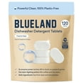 thumbnail image 1 of BLUELAND 100% Plastic-Free Dishwasher Detergent Tablets, 120 Count, Free & Clear, Eco-Friendly Dishwashing Pods, Natural, USDA Certified biobased, 1 of 4
