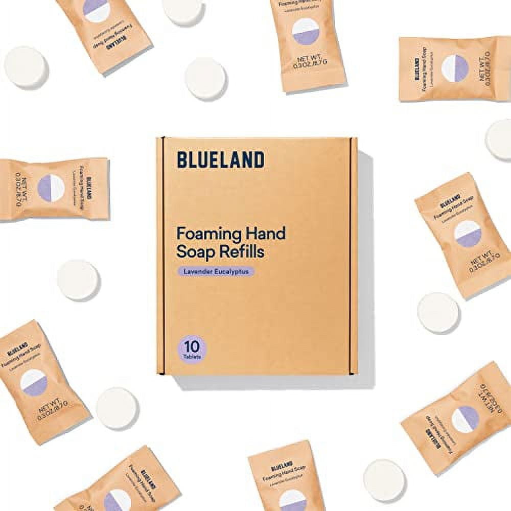 BLUELAND Foaming Hand Soap Refills 10 Pack Tablets, Lavender